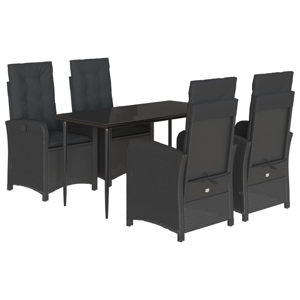 8721012320468_a_en_hd_1 vidaXL 5 Piece Garden Dining Set with Cushions Black Poly Rattan - Image 2