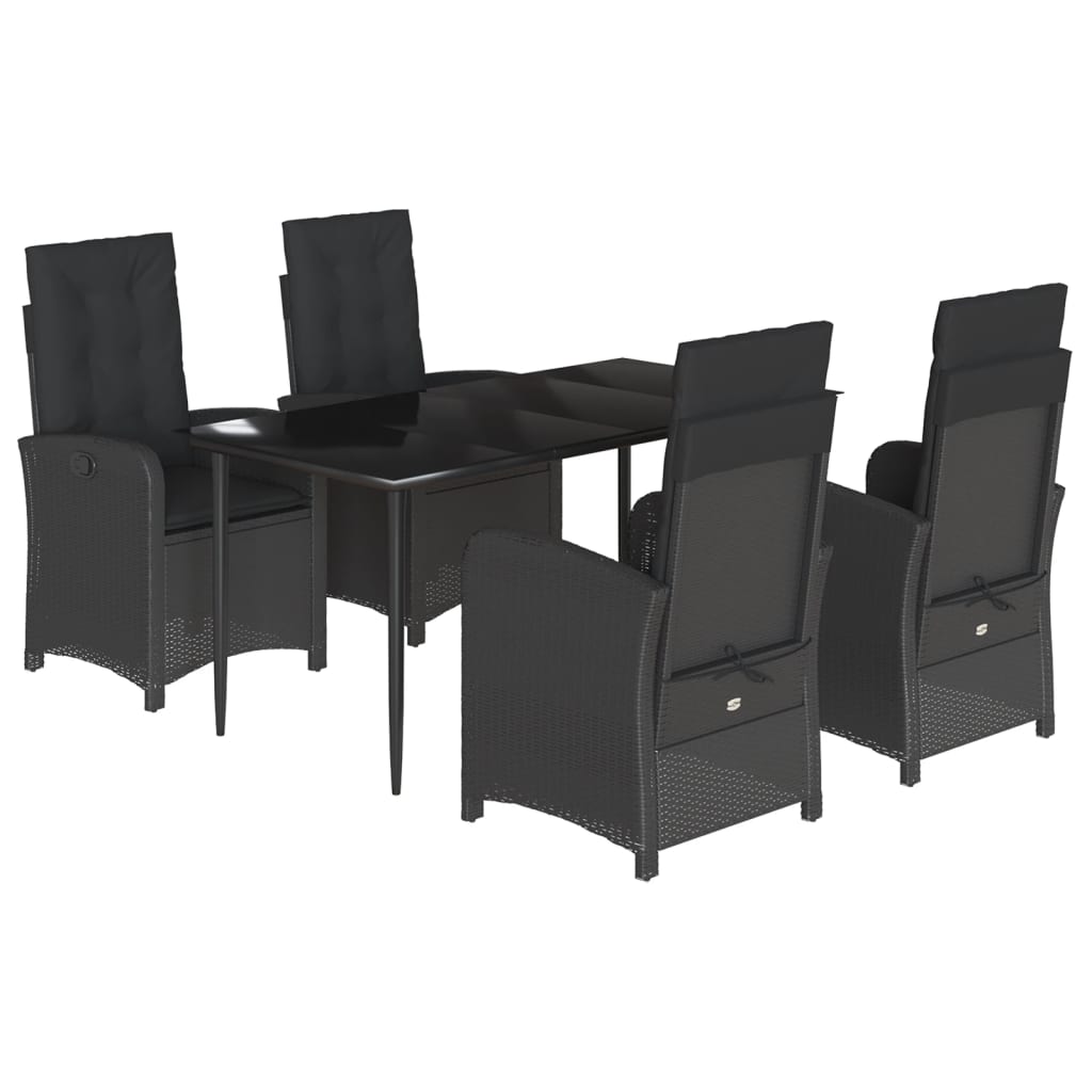 8721012320475_a_en_hd_1 vidaXL 5 Piece Garden Dining Set with Cushions Black Poly Rattan - Image 2