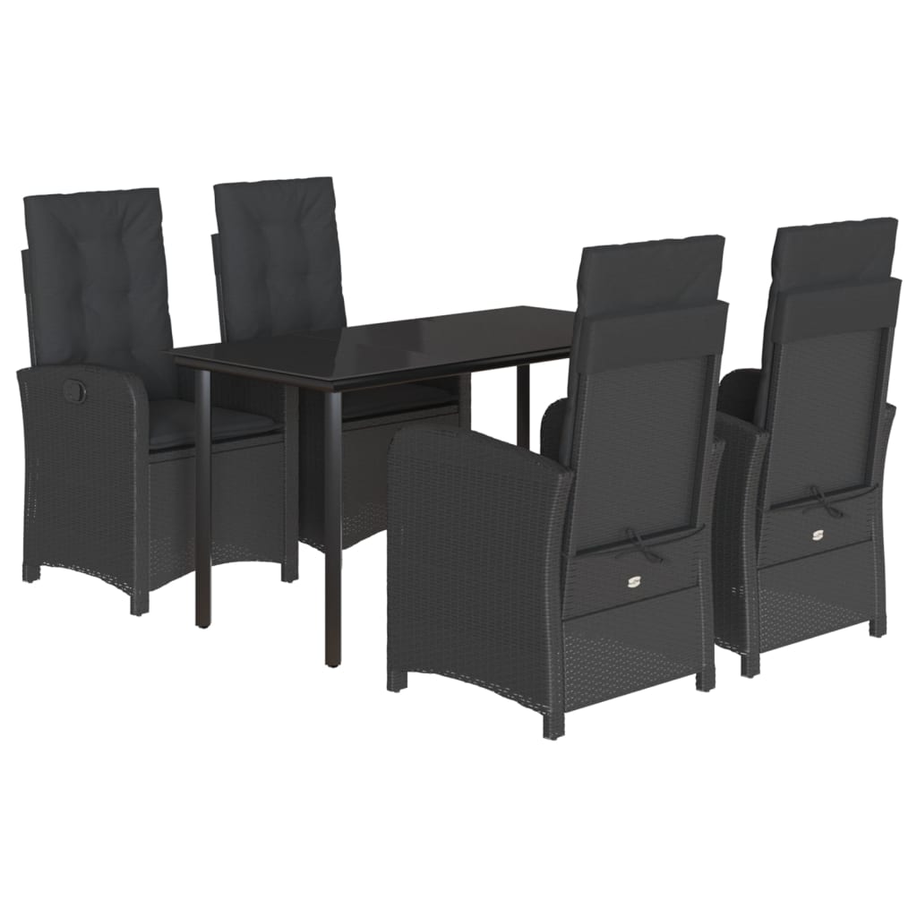 8721012320567_a_en_hd_1 vidaXL 5 Piece Garden Dining Set with Cushions Black Poly Rattan - Image 2