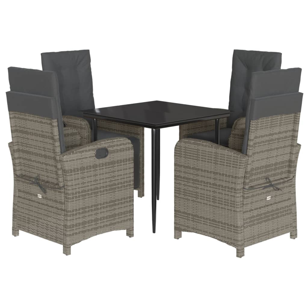 8721012320857_a_en_hd_1 vidaXL 5 Piece Garden Dining Set with Cushions Grey Poly Rattan - Image 2
