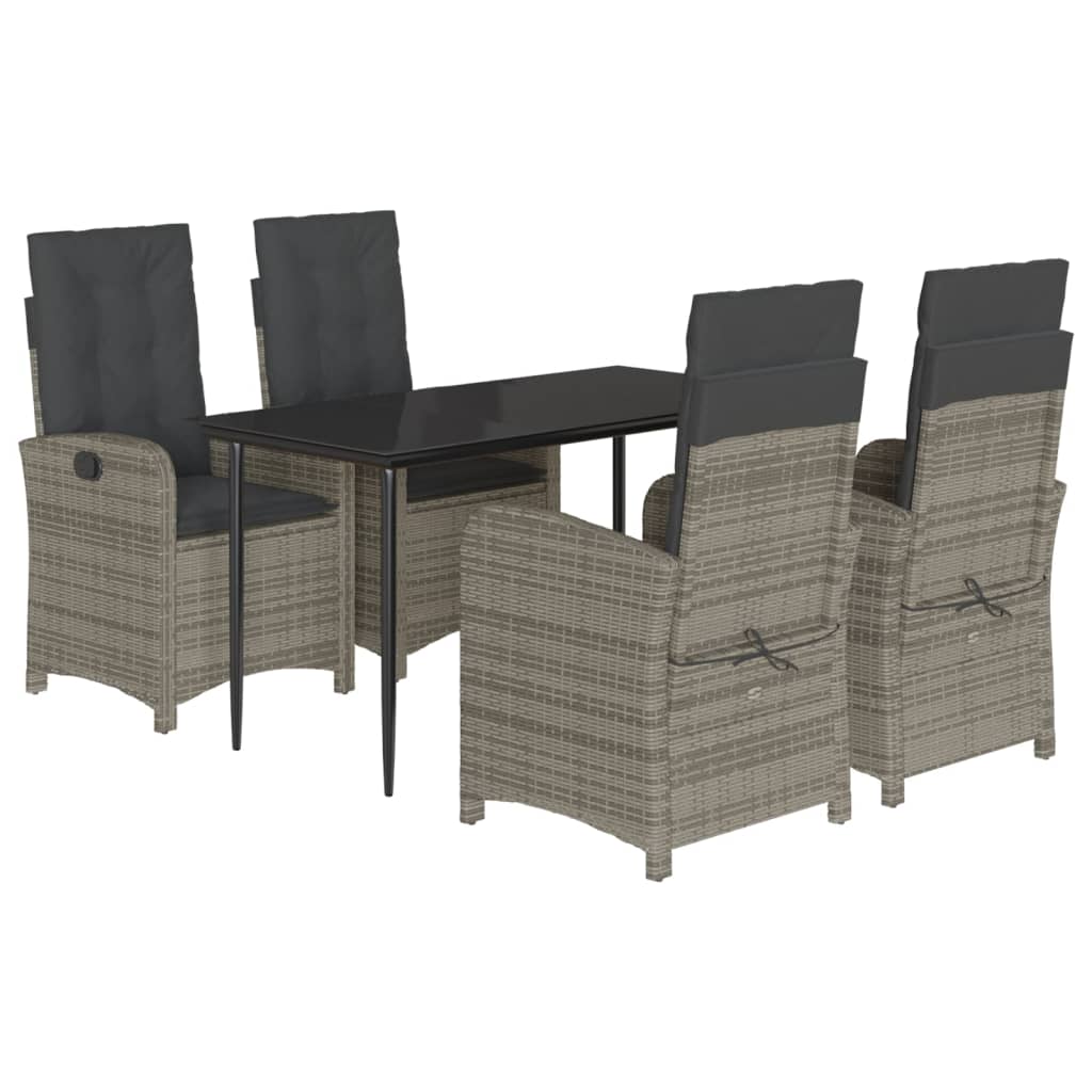 8721012320864_a_en_hd_1 vidaXL 5 Piece Garden Dining Set with Cushions Grey Poly Rattan - Image 2