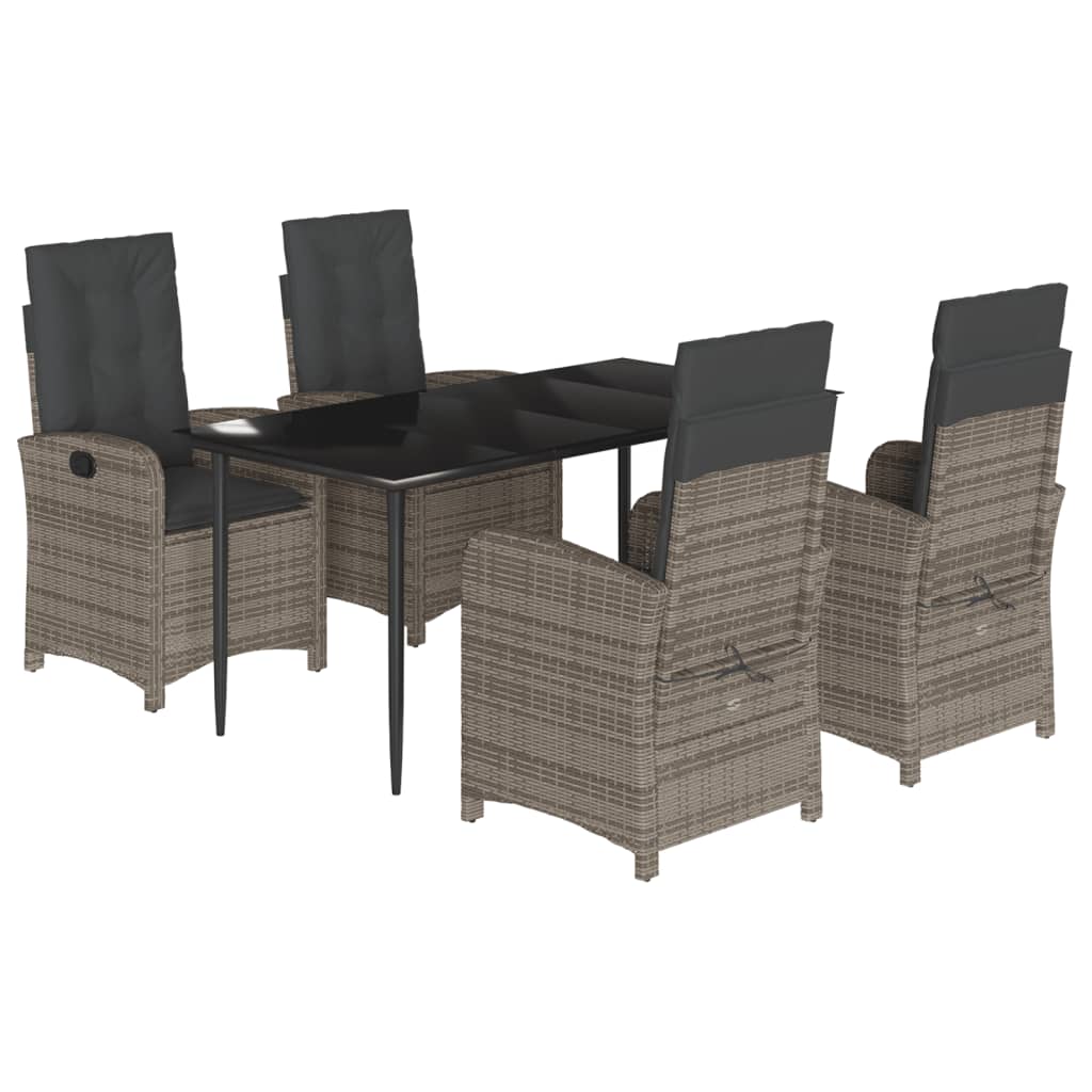8721012320871_a_en_hd_1 vidaXL 5 Piece Garden Dining Set with Cushions Grey Poly Rattan - Image 2