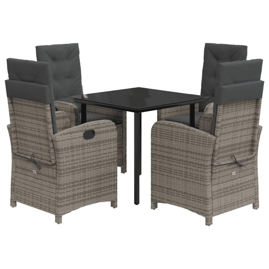 8721012320949_a_en_hd_1 vidaXL 5 Piece Garden Dining Set with Cushions Grey Poly Rattan - Image 2