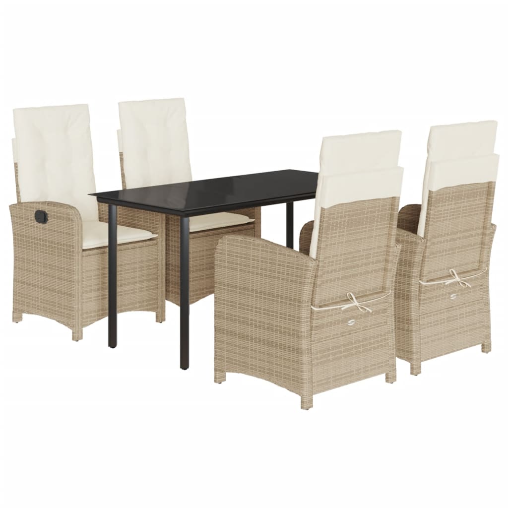 8721012321168_a_en_hd_1 vidaXL 5 Piece Garden Dining Set with Cushions Beige Poly Rattan - Image 2