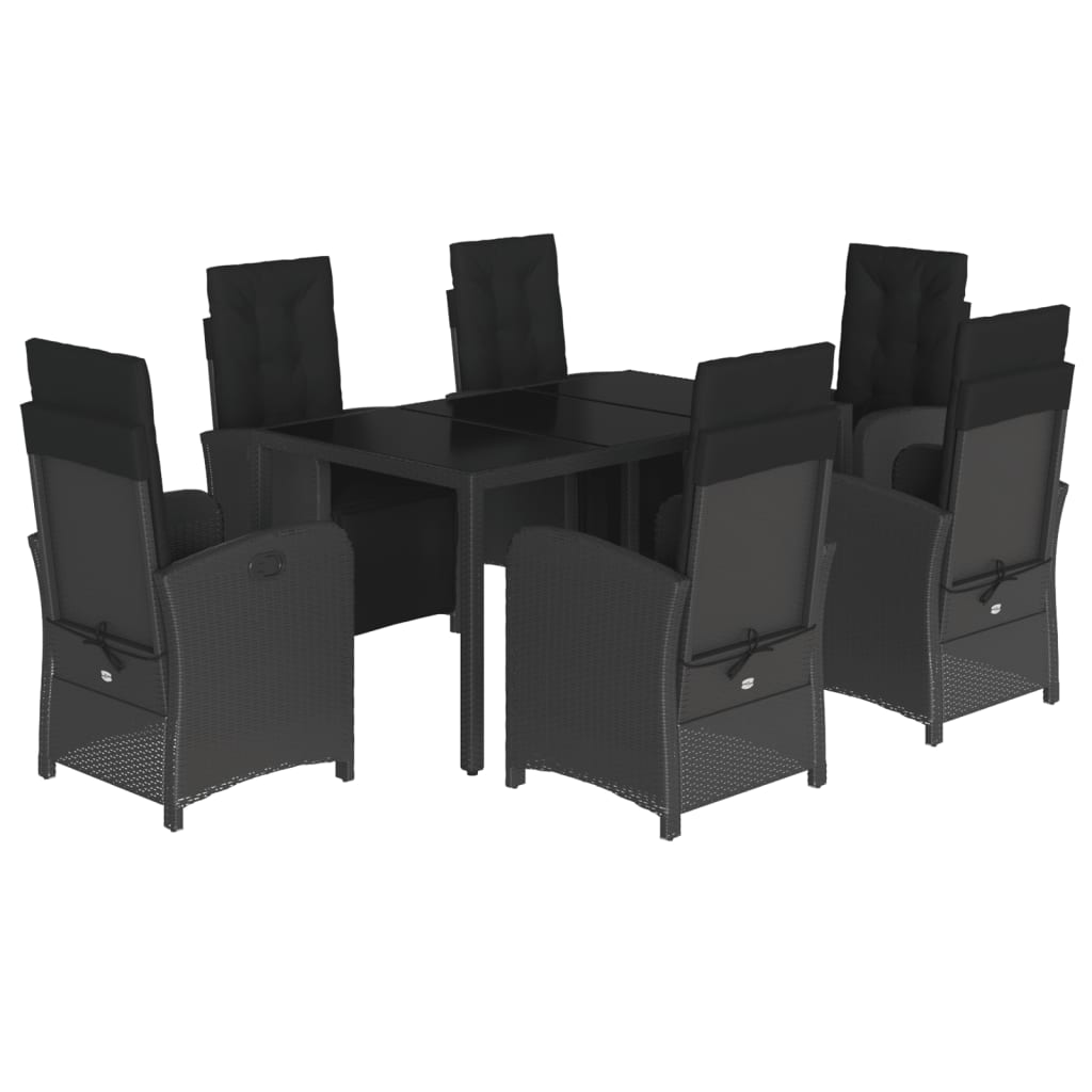 8721012321922_a_en_hd_1 vidaXL 7 Piece Garden Dining Set with Cushions Black Poly Rattan - Image 2