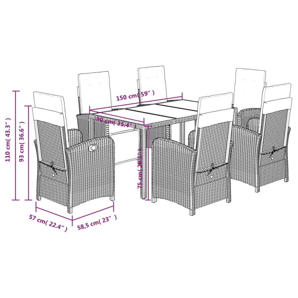 8721012321939_g_en_hd_7 vidaXL 7 Piece Garden Dining Set with Cushions Black Poly Rattan - Image 9