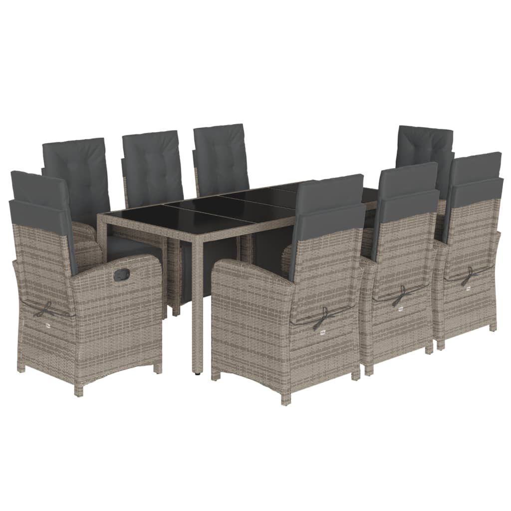 8721012322004_a_en_hd_1 vidaXL 9 Piece Garden Dining Set with Cushions Grey Poly Rattan - Image 2
