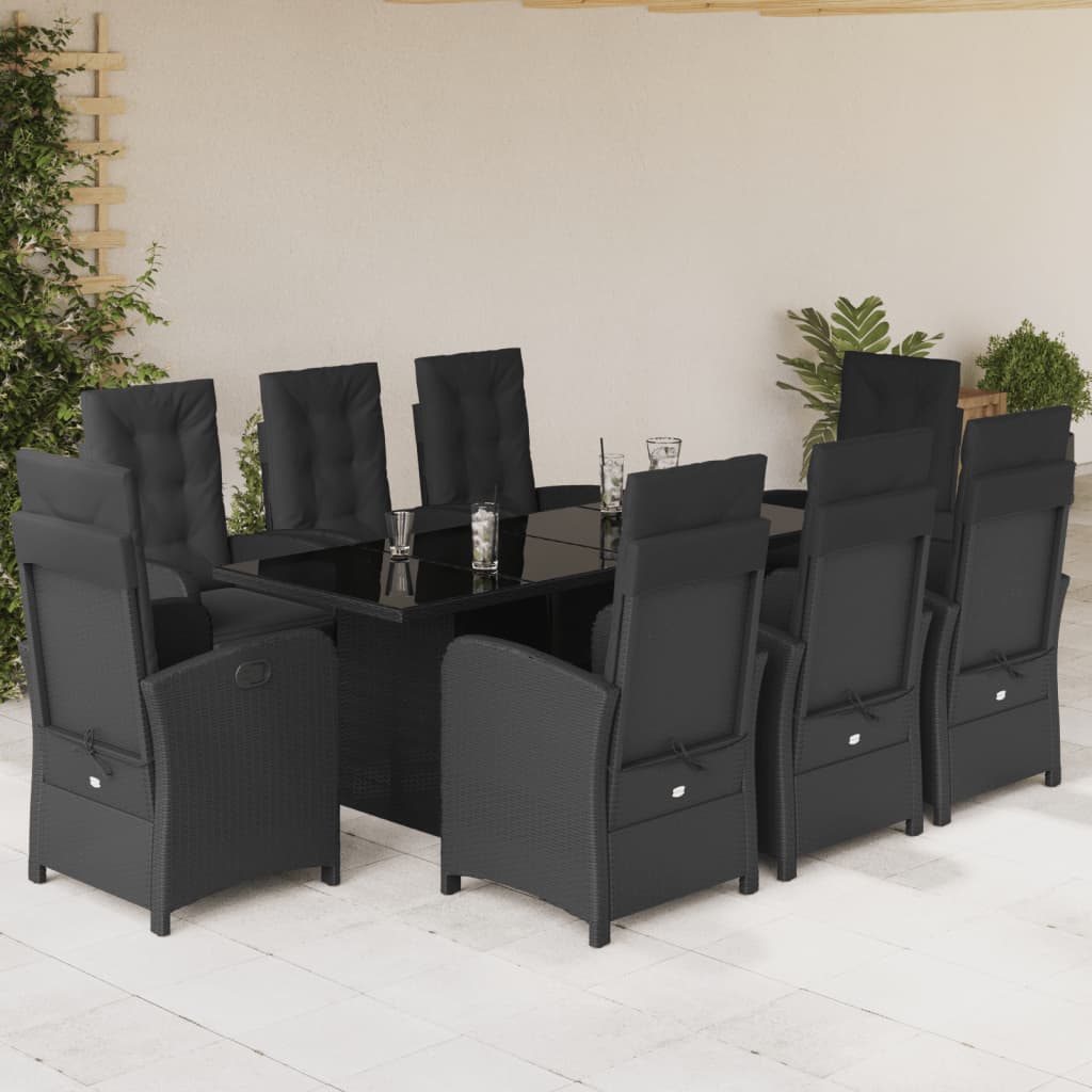 8721012322226_m_en_hd_1 vidaXL 9 Piece Garden Dining Set with Cushions Black Poly Rattan - Image 1