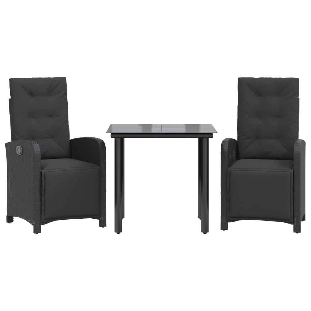 8721012322684_a_en_hd_1 vidaXL 3 Piece Bistro Set with Cushions Black Poly Rattan - Image 2