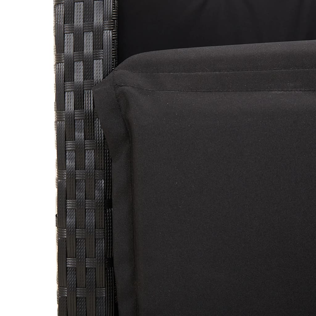 8721012322684_g_en_hd_4 vidaXL 3 Piece Bistro Set with Cushions Black Poly Rattan - Image 6
