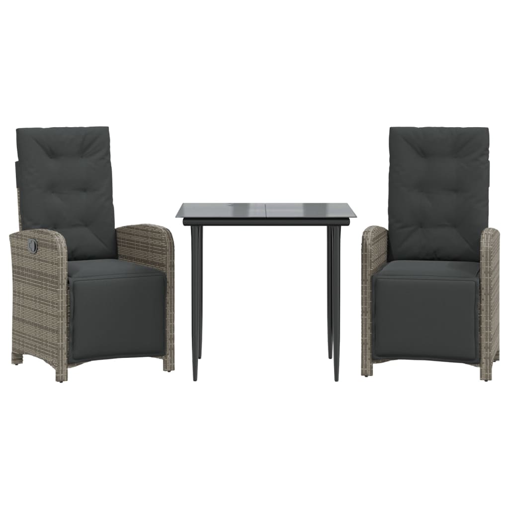 8721012322899_a_en_hd_1 vidaXL 3 Piece Bistro Set with Cushions Grey Poly Rattan - Image 2