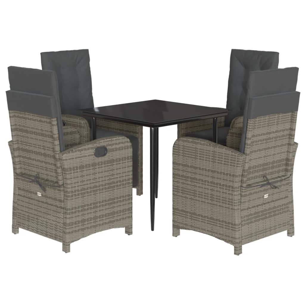 8721012322905_a_en_hd_1 vidaXL 5 Piece Garden Dining Set with Cushions Grey Poly Rattan - Image 2