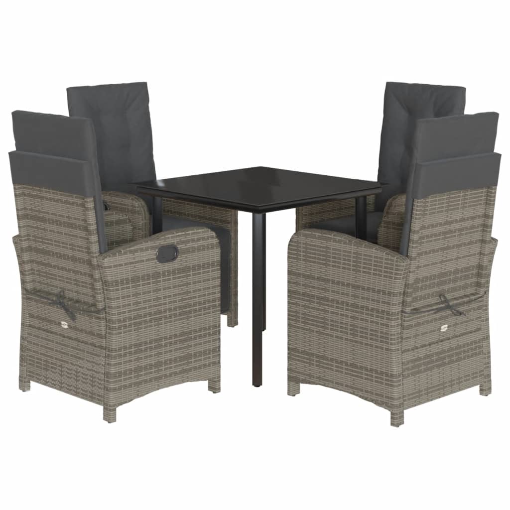 8721012322974_a_en_hd_1 vidaXL 5 Piece Garden Dining Set with Cushions Grey Poly Rattan - Image 2