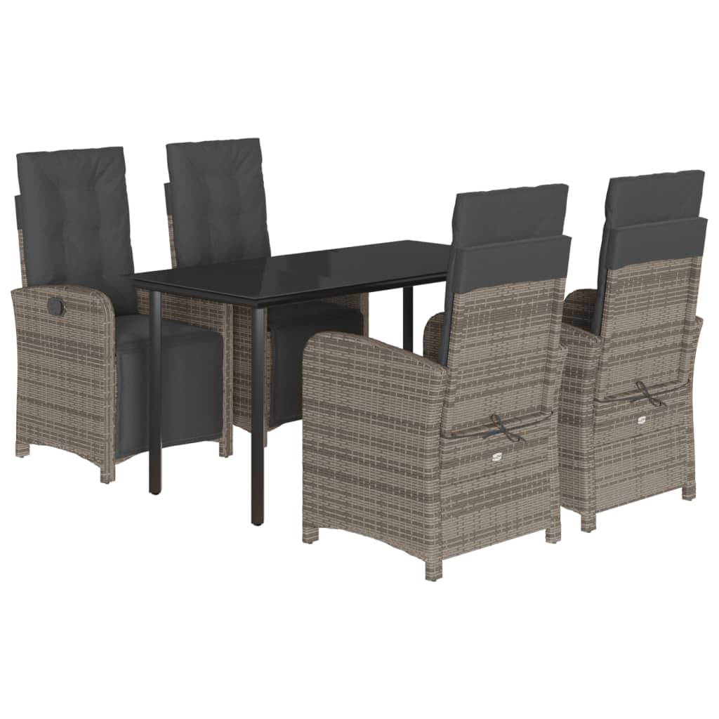 8721012322981_a_en_hd_1 vidaXL 5 Piece Garden Dining Set with Cushions Grey Poly Rattan - Image 2