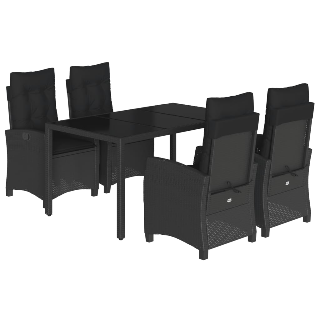 8721012323711_a_en_hd_1 vidaXL 5 Piece Garden Dining Set with Cushions Black Poly Rattan - Image 2