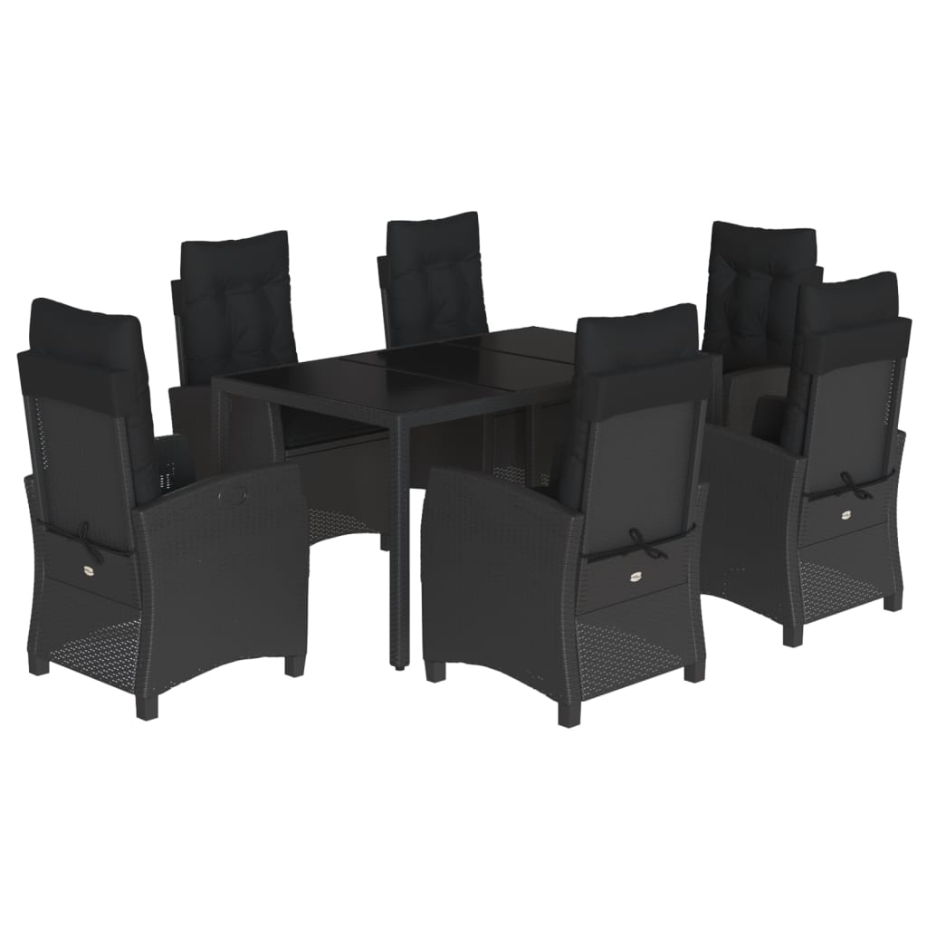 8721012323728_a_en_hd_1 vidaXL 7 Piece Garden Dining Set with Cushions Black Poly Rattan - Image 2