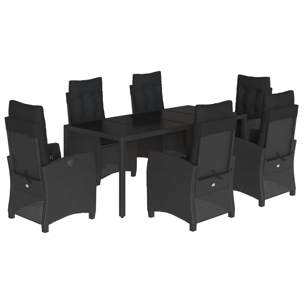8721012323742_a_en_hd_1 vidaXL 7 Piece Garden Dining Set with Cushions Black Poly Rattan - Image 2