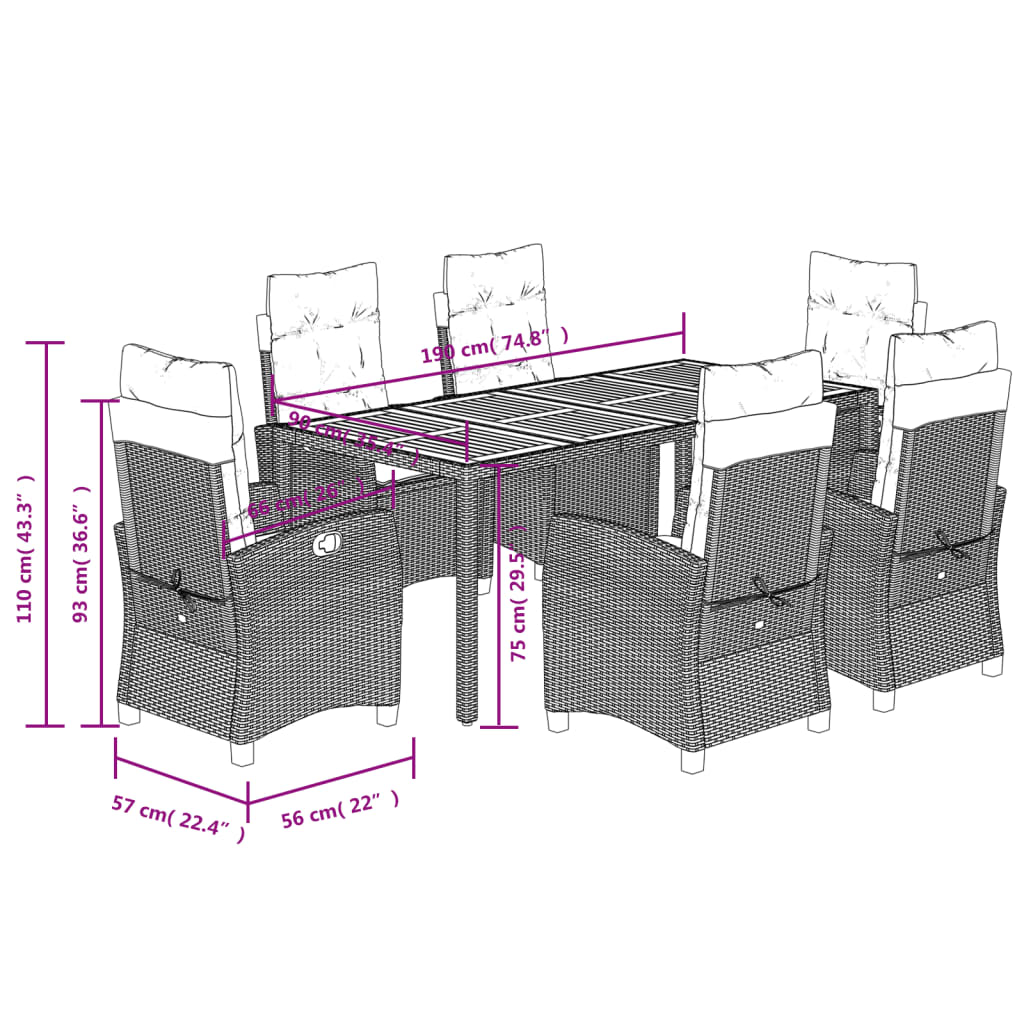 8721012324015_g_en_hd_7 vidaXL 7 Piece Garden Dining Set with Cushions Black Poly Rattan - Image 9