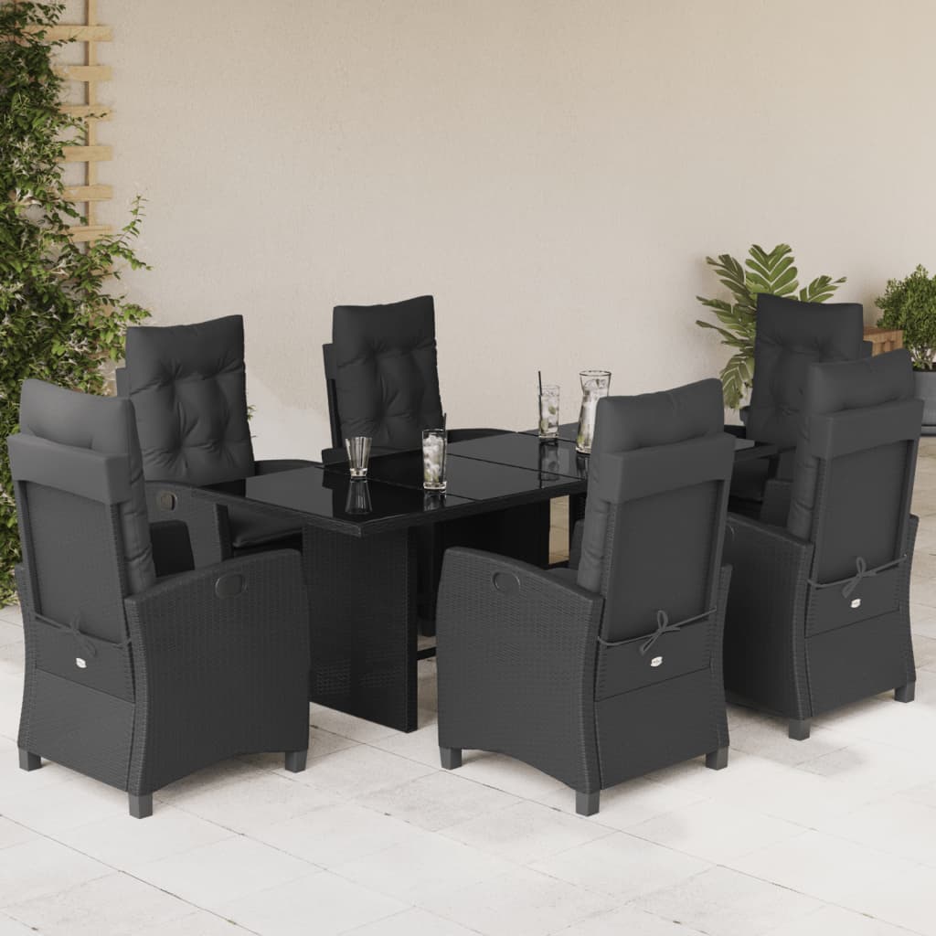 8721012324169_m_en_hd_1 vidaXL 7 Piece Garden Dining Set with Cushions Black Poly Rattan - Image 1