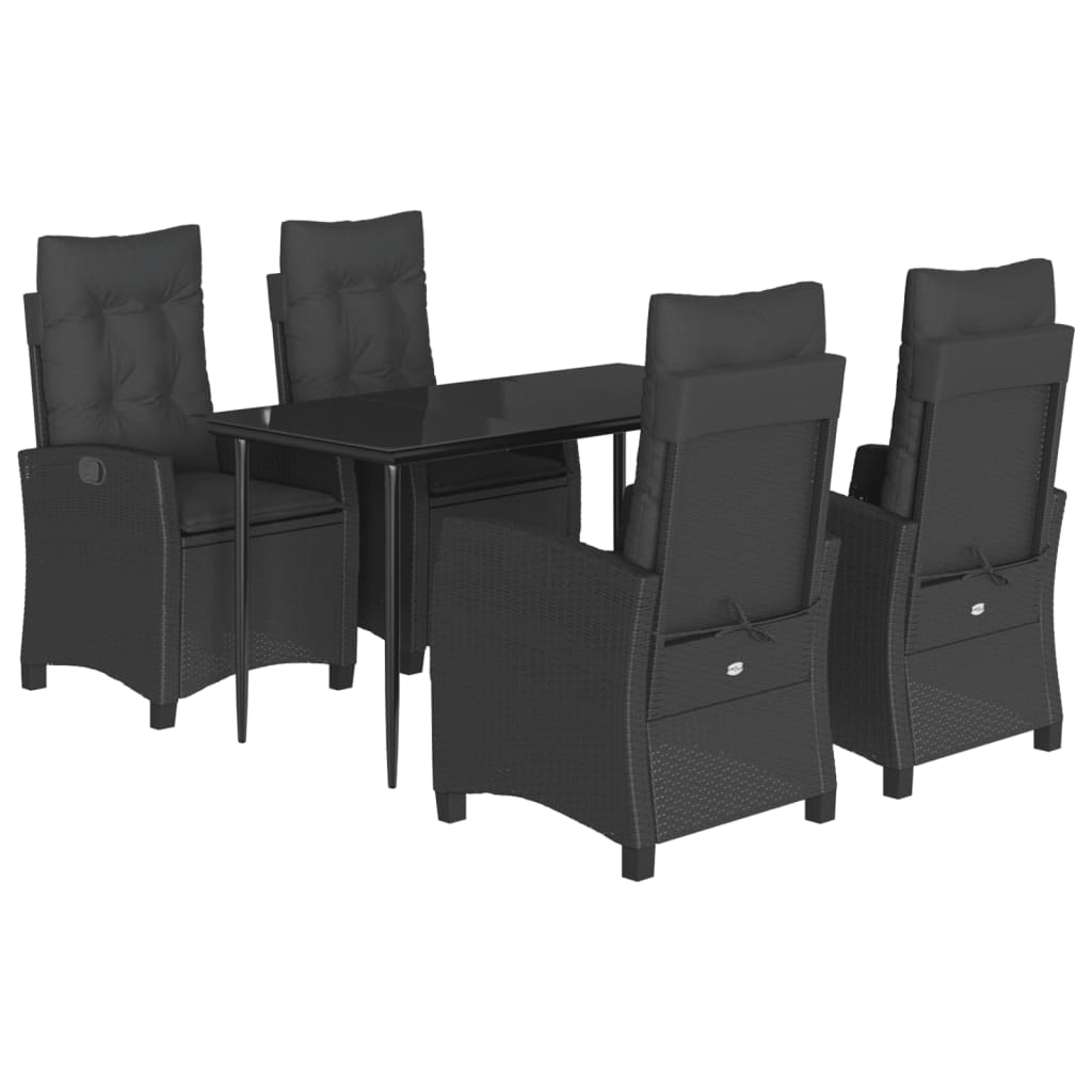 8721012324787_a_en_hd_1 vidaXL 5 Piece Garden Dining Set with Cushions Black Poly Rattan - Image 2