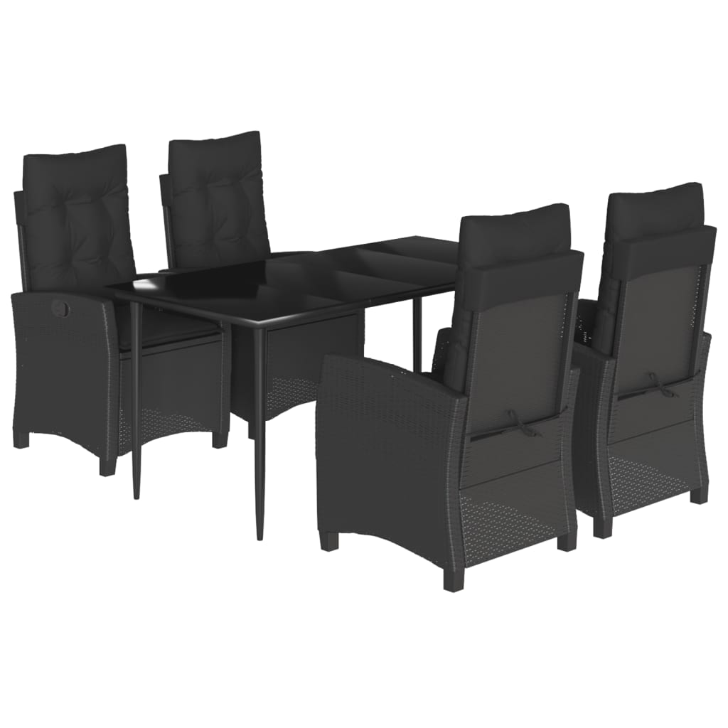8721012324794_a_en_hd_1 vidaXL 5 Piece Garden Dining Set with Cushions Black Poly Rattan - Image 2