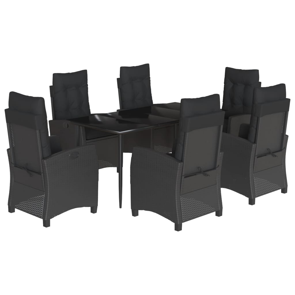 8721012324817_a_en_hd_1 vidaXL 7 Piece Garden Dining Set with Cushions Black Poly Rattan - Image 2
