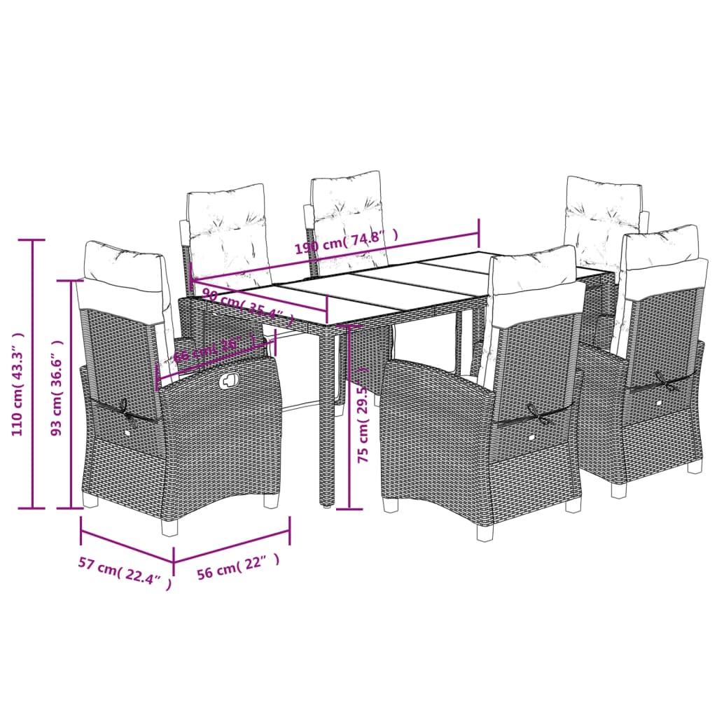 8721012326255_g_en_hd_7 vidaXL 7 Piece Garden Dining Set with Cushions Black Poly Rattan - Image 9
