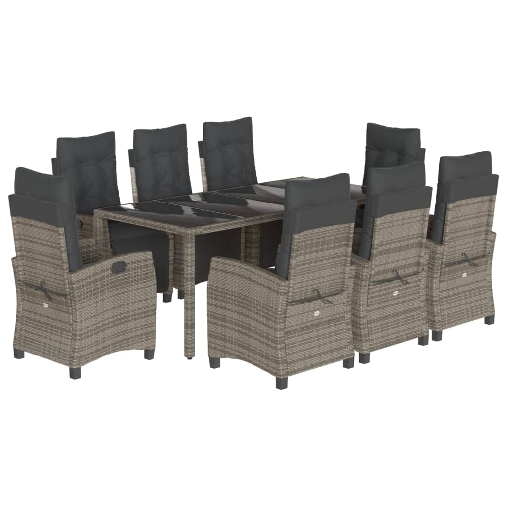 8721012326323_a_en_hd_1 vidaXL 9 Piece Garden Dining Set with Cushions Grey Poly Rattan - Image 2