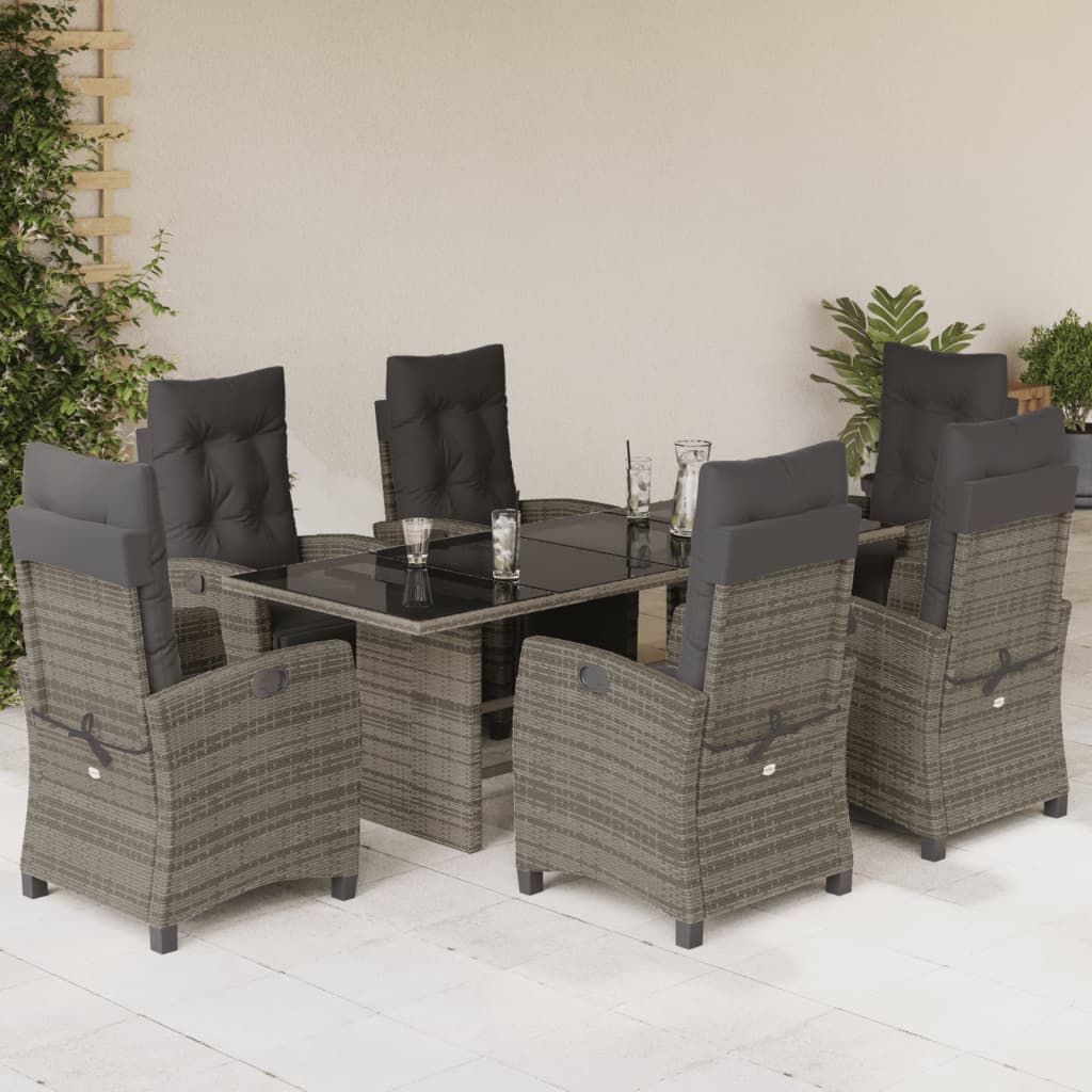8721012326576_m_en_hd_1 vidaXL 7 Piece Garden Dining Set with Cushions Grey Poly Rattan - Image 1