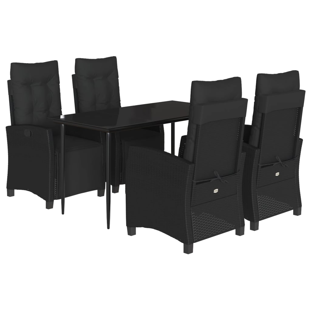 8721012326958_a_en_hd_1 vidaXL 5 Piece Garden Dining Set with Cushions Black Poly Rattan - Image 2