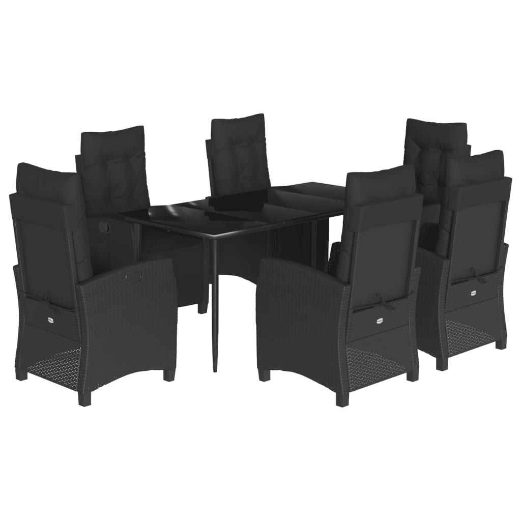 8721012326972_a_en_hd_1 vidaXL 7 Piece Garden Dining Set with Cushions Black Poly Rattan - Image 2