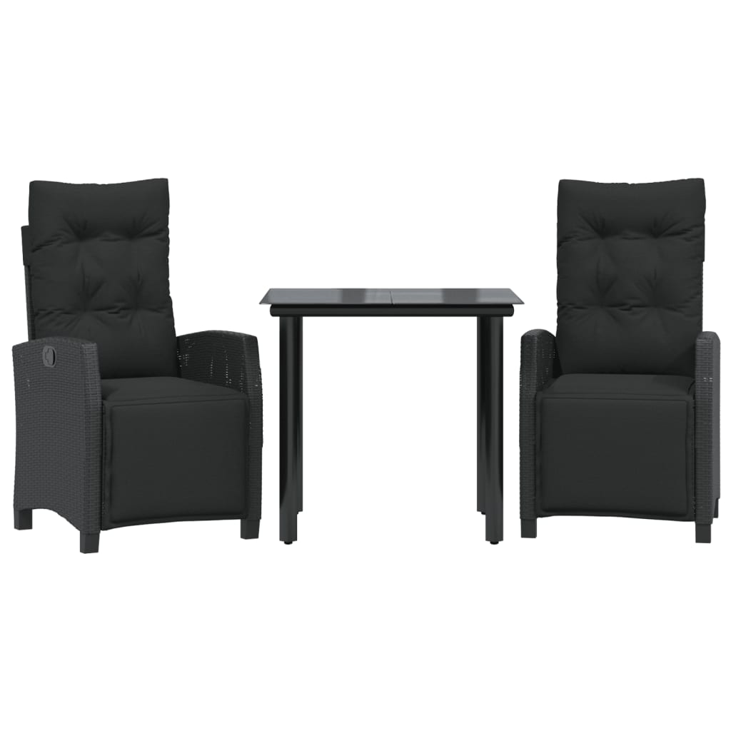8721012327009_a_en_hd_1 vidaXL 3 Piece Garden Dining Set with Cushions Black Poly Rattan - Image 2