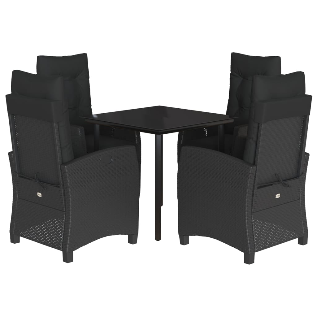 8721012327016_a_en_hd_1 vidaXL 5 Piece Garden Dining Set with Cushions Black Poly Rattan - Image 2