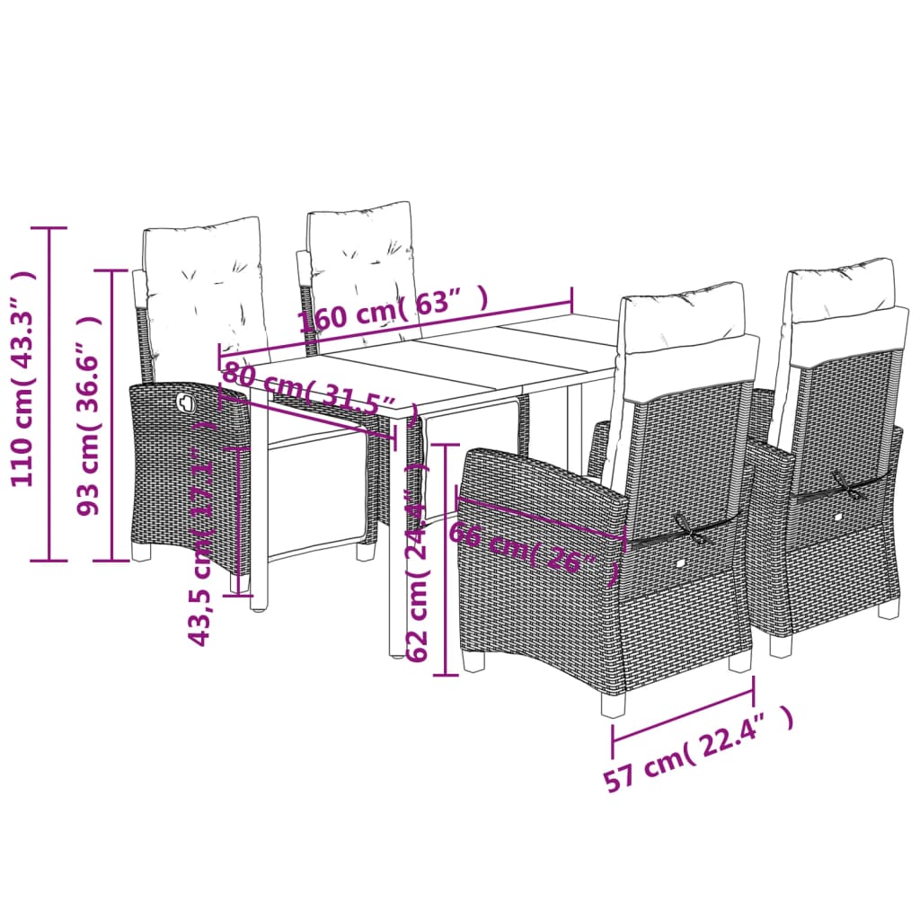 8721012327313_g_en_hd_7 vidaXL 5 Piece Garden Dining Set with Cushions Grey Poly Rattan - Image 9