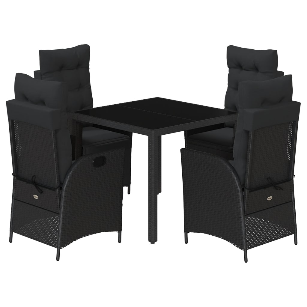 8721012328020_a_en_hd_1 vidaXL 5 Piece Garden Dining Set with Cushions Black Poly Rattan - Image 2
