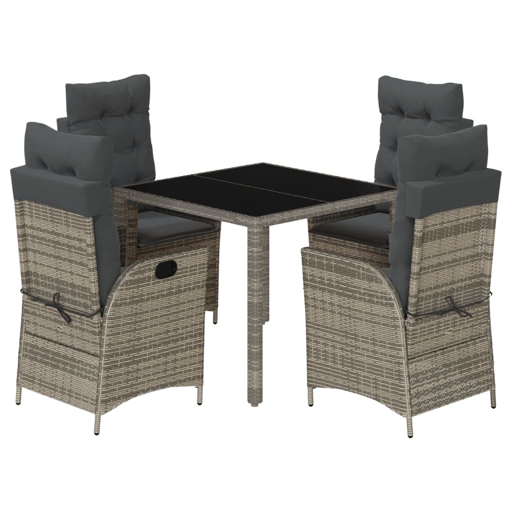 8721012328105_a_en_hd_1 vidaXL 5 Piece Garden Dining Set with Cushions Grey Poly Rattan - Image 2