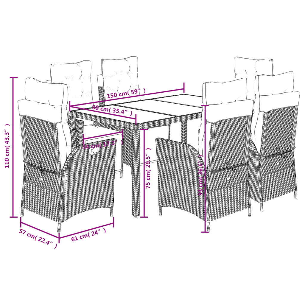 8721012328136_g_en_hd_7 vidaXL 7 Piece Garden Dining Set with Cushions Grey Poly Rattan - Image 9