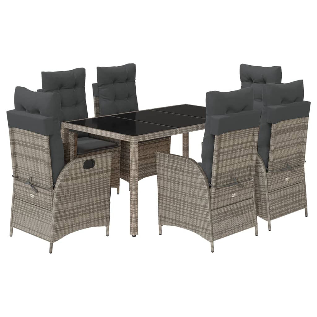 8721012328143_a_en_hd_1 vidaXL 7 Piece Garden Dining Set with Cushions Grey Poly Rattan - Image 2
