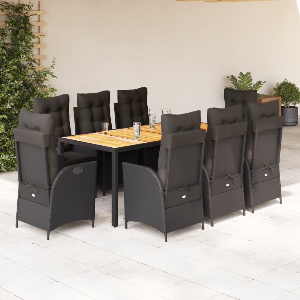 8721012328341_m_en_hd_1 vidaXL 9 Piece Garden Dining Set with Cushions Black Poly Rattan - Image 1