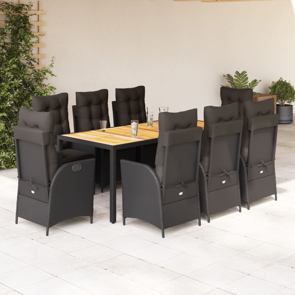 8721012328358_m_en_hd_1 vidaXL 9 Piece Garden Dining Set with Cushions Black Poly Rattan - Image 1