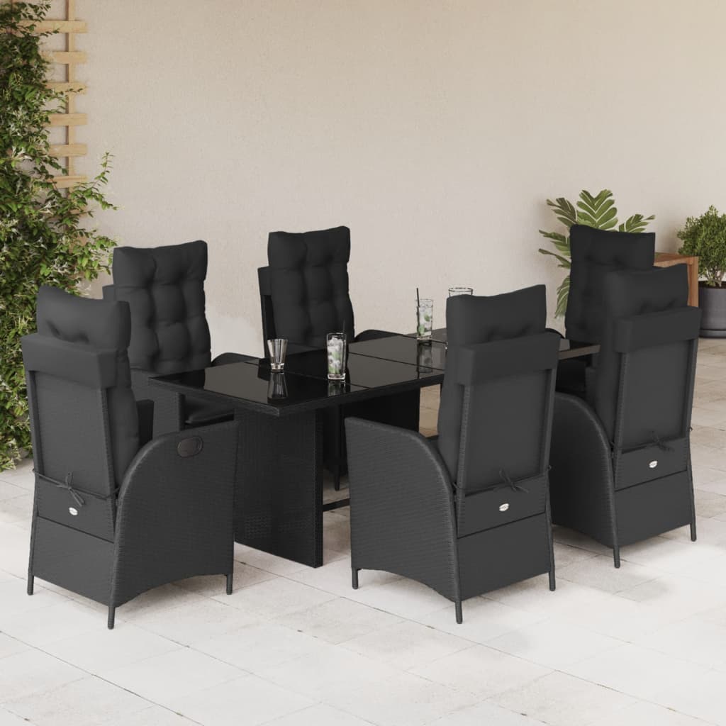 8721012328488_m_en_hd_1 vidaXL 7 Piece Garden Dining Set with Cushions Black Poly Rattan - Image 1