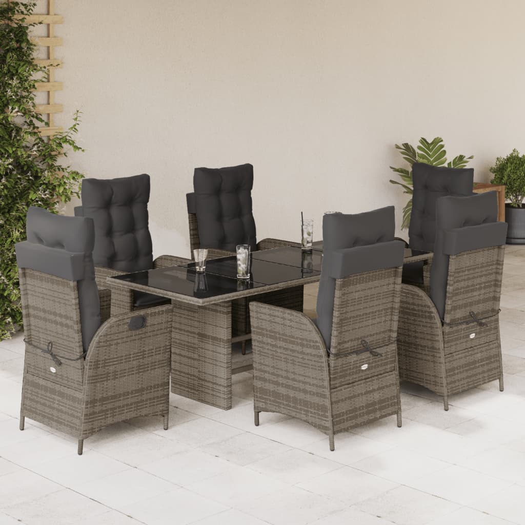 8721012328549_m_en_hd_1 vidaXL 7 Piece Garden Dining Set with Cushions Grey Poly Rattan - Image 1