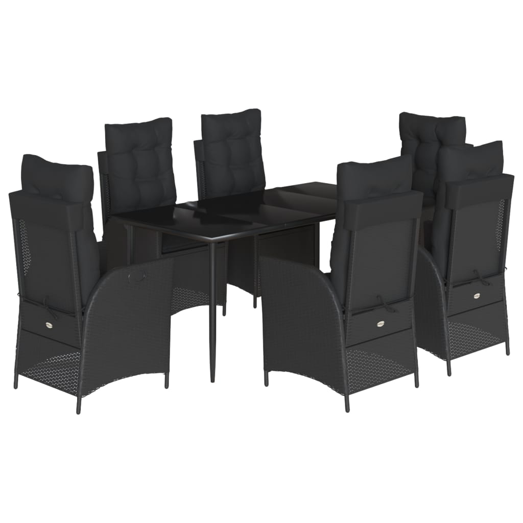 8721012329133_a_en_hd_1 vidaXL 7 Piece Garden Dining Set with Cushions Black Poly Rattan - Image 2