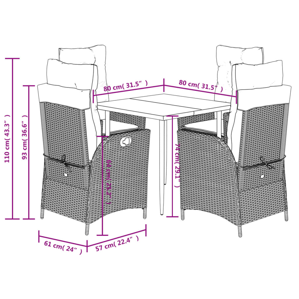 8721012329485_g_en_hd_7 vidaXL 5 Piece Garden Dining Set with Cushions Grey Poly Rattan - Image 9