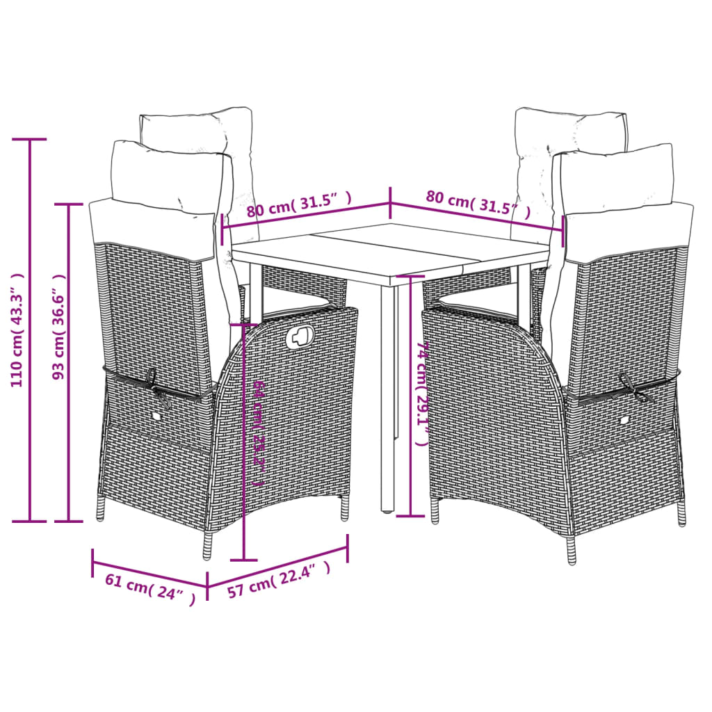 8721012329584_g_en_hd_7 vidaXL 5 Piece Garden Dining Set with Cushions Grey Poly Rattan - Image 9