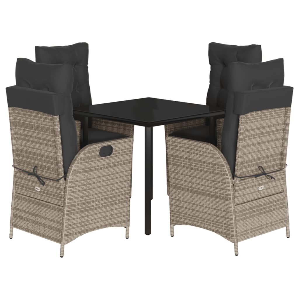 8721012329591_a_en_hd_1 vidaXL 5 Piece Garden Dining Set with Cushions Grey Poly Rattan - Image 2