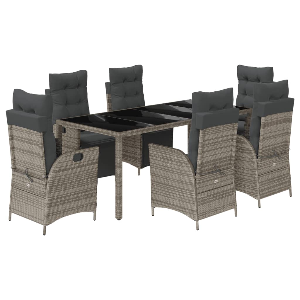 8721012330634_a_en_hd_1 vidaXL 7 Piece Garden Dining Set with Cushions Grey Poly Rattan - Image 2