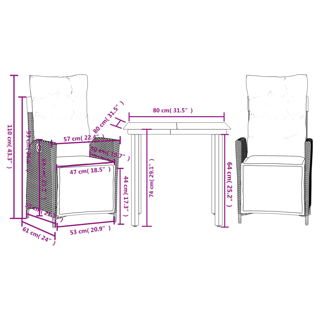8721012331327_g_en_hd_7 vidaXL 3 Piece Garden Dining Set with Cushions Black Poly Rattan - Image 9