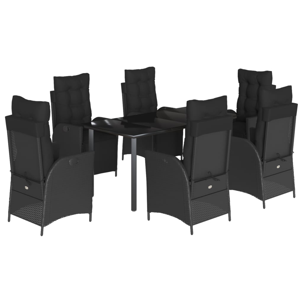 8721012331365_a_en_hd_1 vidaXL 7 Piece Garden Dining Set with Cushions Black Poly Rattan - Image 2