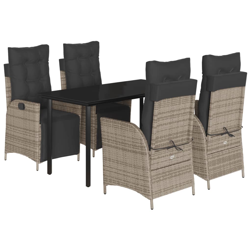 8721012331624_a_en_hd_1 vidaXL 5 Piece Garden Dining Set with Cushions Grey Poly Rattan - Image 2